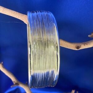 New unique wide sterling silver bangle bracelet